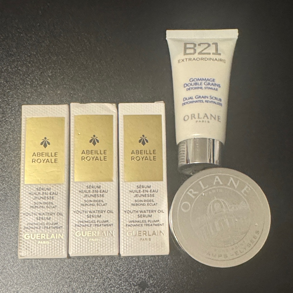 Guerlain Abeille Royale Serum and Orlane B21 Renaissance Cream / Scrub Set